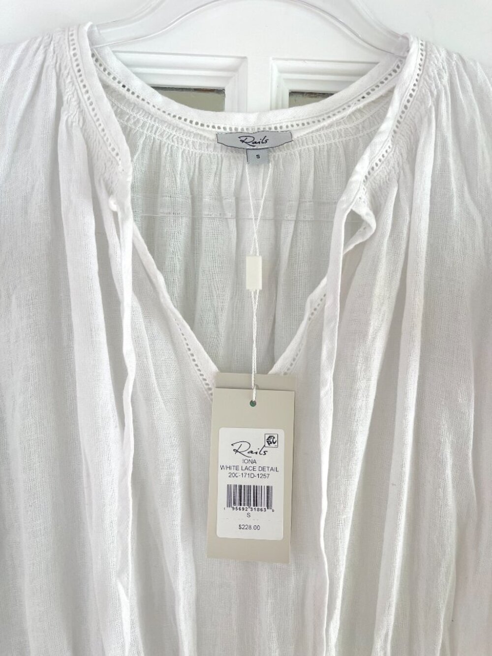 Rails - Iona Linen White Dress - Size Small - New with Tags - Picture 6 of 8